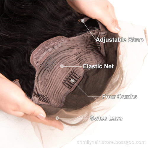 Shmily Raw Indian Frontal Wig Human Hair Deep Curly Wigs Wholesale Cuticle Aligned Virgin HD Frontal Wigs Vendor